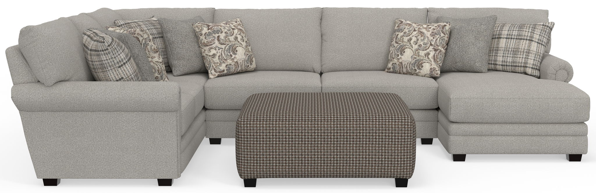 Livingston - Sectional With Comfort Coil Seating, 40" Cocktail Ottoman And Accent Pillows Included – 2 Piece Living Room Sets by Jackson at Furniture Wholesale Plus , Nashville furniture store