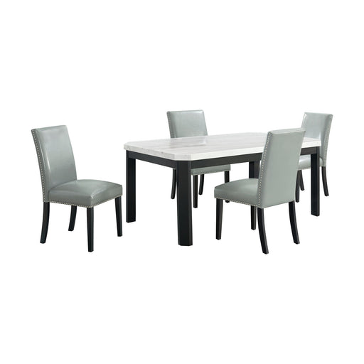 Francesca - 5 Piece Rectangular Dining Set (Table & Four Chairs) - Gray – 5 Piece Dining Room Sets by Elements International at Furniture Wholesale Plus , Nashville furniture store