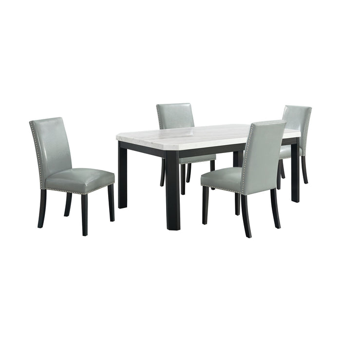 Francesca - 5 Piece Rectangular Dining Set (Table & Four Chairs) - Gray – 5 Piece Dining Room Sets by Elements International at Furniture Wholesale Plus , Nashville furniture store