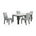 Francesca - 5 Piece Rectangular Dining Set (Table & Four Chairs) - Gray – 5 Piece Dining Room Sets by Elements International at Furniture Wholesale Plus , Nashville furniture store