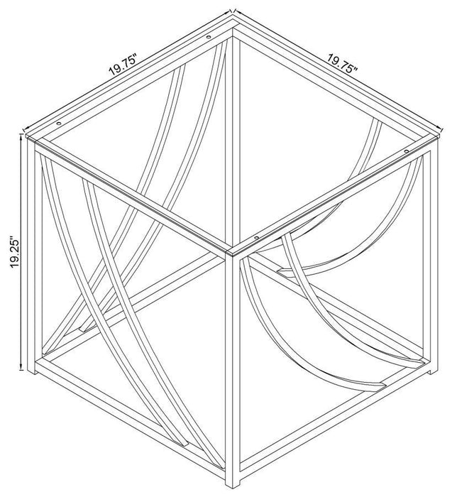 Lille - Glass Top Entryway Sofa Console Table Accents – End Tables by CoasterEssence at Furniture Wholesale Plus , Nashville furniture store