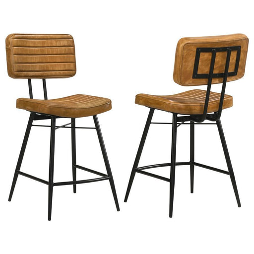 Partridge - Leather Counter Chair (Set of 2) - Premium Stool Sets from CoasterElevations - Just $489! Shop now at Furniture Wholesale Plus  We are the best furniture store in Nashville, Hendersonville, Goodlettsville, Madison, Antioch, Mount Juliet, Lebanon, Gallatin, Springfield, Murfreesboro, Franklin, Brentwood