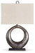 Saria - Metal Table Lamp  - Antique Silver Finish – Table Lamps by Signature Design by Ashley® at Furniture Wholesale Plus , Nashville furniture store