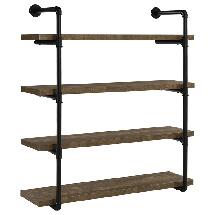 Elmcrest 40-inch Wall Shelf Black and Rustic Oak - Premium Wall Shelf from Coaster Z2 Standard - Just $198! Shop now at Furniture Wholesale Plus  We are the best furniture store in Nashville, Hendersonville, Goodlettsville, Madison, Antioch, Mount Juliet, Lebanon, Gallatin, Springfield, Murfreesboro, Franklin, Brentwood