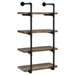 Elmcrest 24-inch Wall Shelf Black and Rustic Oak - Premium Wall Shelf from Coaster Z2 Standard - Just $170! Shop now at Furniture Wholesale Plus  We are the best furniture store in Nashville, Hendersonville, Goodlettsville, Madison, Antioch, Mount Juliet, Lebanon, Gallatin, Springfield, Murfreesboro, Franklin, Brentwood