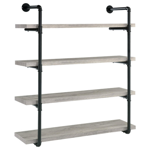 Elmcrest 40-inch Wall Shelf Black and Grey Driftwood - Premium Wall Shelf from Coaster Z2 Standard - Just $198! Shop now at Furniture Wholesale Plus  We are the best furniture store in Nashville, Hendersonville, Goodlettsville, Madison, Antioch, Mount Juliet, Lebanon, Gallatin, Springfield, Murfreesboro, Franklin, Brentwood