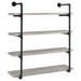 Elmcrest 40-inch Wall Shelf Black and Grey Driftwood - Premium Wall Shelf from Coaster Z2 Standard - Just $198! Shop now at Furniture Wholesale Plus  We are the best furniture store in Nashville, Hendersonville, Goodlettsville, Madison, Antioch, Mount Juliet, Lebanon, Gallatin, Springfield, Murfreesboro, Franklin, Brentwood