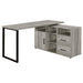 Hertford L-shape Office Desk with Storage Grey Driftwood - Premium Desk from Coaster Z2 Standard - Just $350! Shop now at Furniture Wholesale Plus  We are the best furniture store in Nashville, Hendersonville, Goodlettsville, Madison, Antioch, Mount Juliet, Lebanon, Gallatin, Springfield, Murfreesboro, Franklin, Brentwood