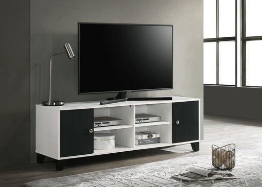 Akerson - TV Stand - White - Premium TV Stands from Crown Mark - Just $229! Shop now at Furniture Wholesale Plus  We are the best furniture store in Nashville, Hendersonville, Goodlettsville, Madison, Antioch, Mount Juliet, Lebanon, Gallatin, Springfield, Murfreesboro, Franklin, Brentwood