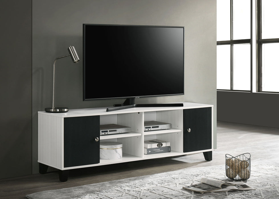 Akerson - TV Stand - White - Premium TV Stands from Crown Mark - Just $229! Shop now at Furniture Wholesale Plus  We are the best furniture store in Nashville, Hendersonville, Goodlettsville, Madison, Antioch, Mount Juliet, Lebanon, Gallatin, Springfield, Murfreesboro, Franklin, Brentwood