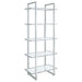 Hartford Glass Shelf Bookcase Chrome - Premium Bookcase from Coaster Z2 Standard - Just $330! Shop now at Furniture Wholesale Plus  We are the best furniture store in Nashville, Hendersonville, Goodlettsville, Madison, Antioch, Mount Juliet, Lebanon, Gallatin, Springfield, Murfreesboro, Franklin, Brentwood