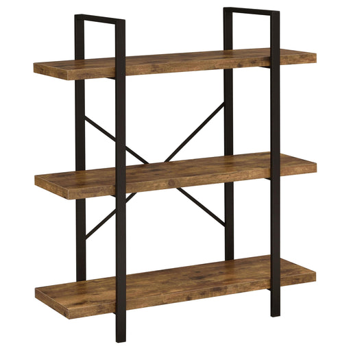 Cole 3-Shelf Bookcase Antique Nutmeg and Black - Premium Bookcase from Coaster Z2 Standard - Just $118! Shop now at Furniture Wholesale Plus  We are the best furniture store in Nashville, Hendersonville, Goodlettsville, Madison, Antioch, Mount Juliet, Lebanon, Gallatin, Springfield, Murfreesboro, Franklin, Brentwood