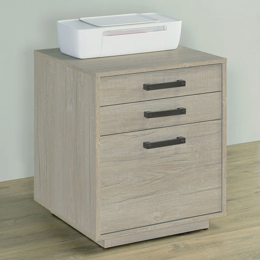 Loomis 3-drawer Square File Cabinet Whitewashed Grey - Premium File Cabinet from Coaster Z2 Standard - Just $170! Shop now at Furniture Wholesale Plus  We are the best furniture store in Nashville, Hendersonville, Goodlettsville, Madison, Antioch, Mount Juliet, Lebanon, Gallatin, Springfield, Murfreesboro, Franklin, Brentwood