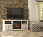 Willowton - Whitewash - 2 Pc. - 64" TV Stand with Faux Firebrick Fireplace Insert - Premium Fireplace TV Stands from Signature Design by Ashley® - Just $678! Shop now at Furniture Wholesale Plus  We are the best furniture store in Nashville, Hendersonville, Goodlettsville, Madison, Antioch, Mount Juliet, Lebanon, Gallatin, Springfield, Murfreesboro, Franklin, Brentwood