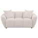 Destino - Chenille Upholstered Splayed Arm Loveseat - Greige – Stationary Loveseats by Coaster Fine Furniture at Furniture Wholesale Plus , Nashville furniture store