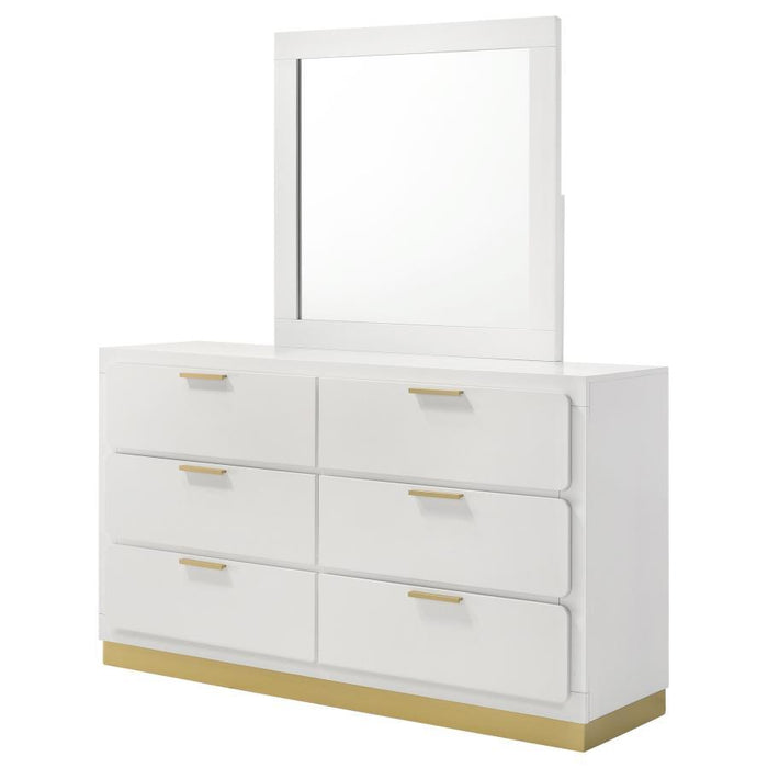 Caraway - 6-Drawer Bedroom Dresser With Mirror – Dresser & Mirror by Coaster Fine Furniture at Furniture Wholesale Plus , Nashville furniture store