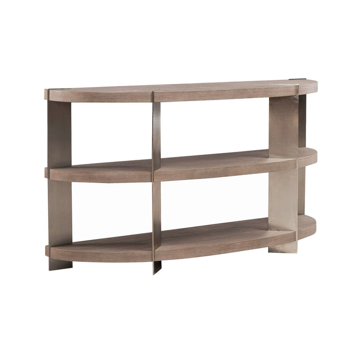 Harlow - Sofa Table - Sandstone & Satin Nickel – Sofa Tables by Liberty Furniture at Furniture Wholesale Plus , Nashville furniture store