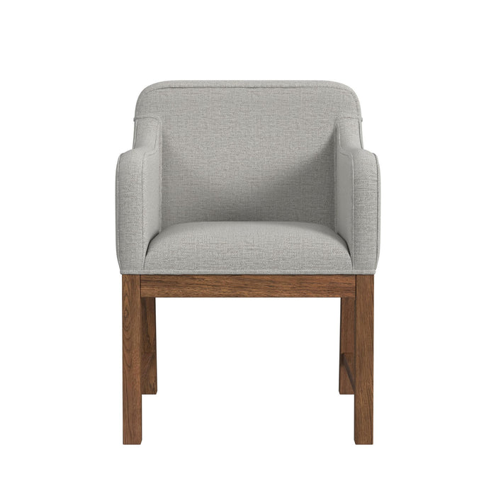 Glinda - Upholstered Fabric Dining Chair (Set of 2) - Brown / Light Gray – Chair Sets by Elements International at Furniture Wholesale Plus , Nashville furniture store