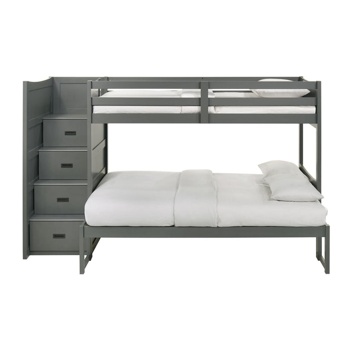 Sami - Step Bunk With Left Headboard – Bunk Beds by Elements International at Furniture Wholesale Plus , Nashville furniture store