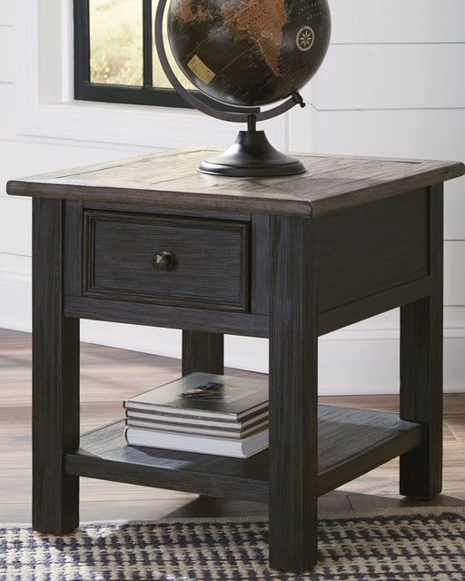 Tyler Creek - Rectangular End Table - Grayish Brown / Black – End Tables by Signature Design by Ashley® at Furniture Wholesale Plus , Nashville furniture store