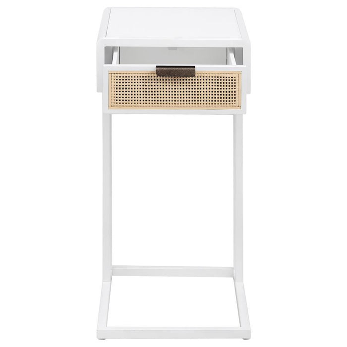 Amherst - 1-Drawer Radio Weave Cane Metal Side Table – Side Tables by Coaster Fine Furniture at Furniture Wholesale Plus , Nashville furniture store