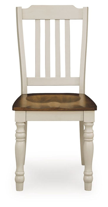 Wirloni - Dining Room Side Chair (Set of 2) - Antique White / Brown – Chair Sets by Signature Design by Ashley® at Furniture Wholesale Plus , Nashville furniture store