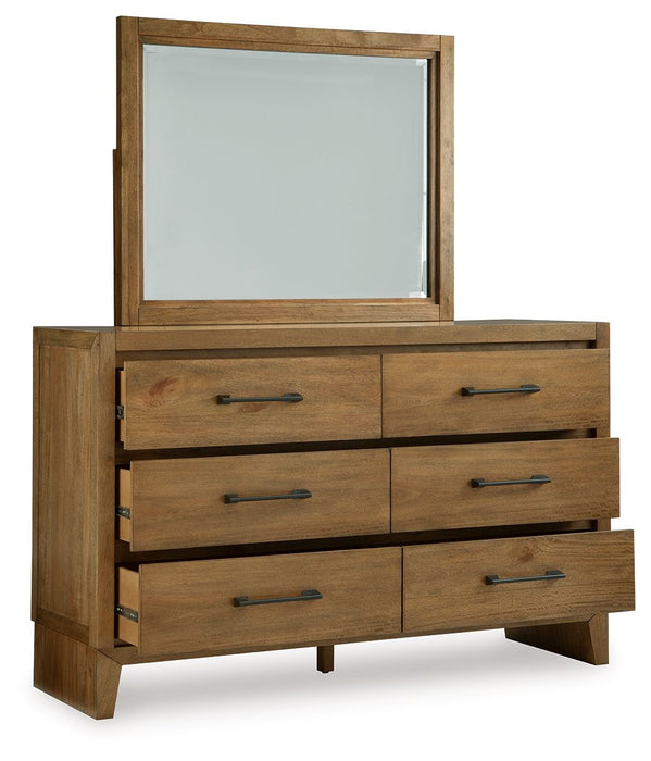Sherbana - Dresser And Mirror - Light Brown – Dresser & Mirror by Signature Design by Ashley® at Furniture Wholesale Plus , Nashville furniture store