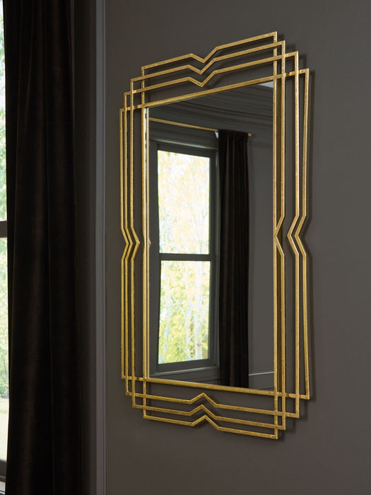 Claybrook - Accent Mirror - Gold Finish – Accent Mirrors by Signature Design by Ashley® at Furniture Wholesale Plus , Nashville furniture store