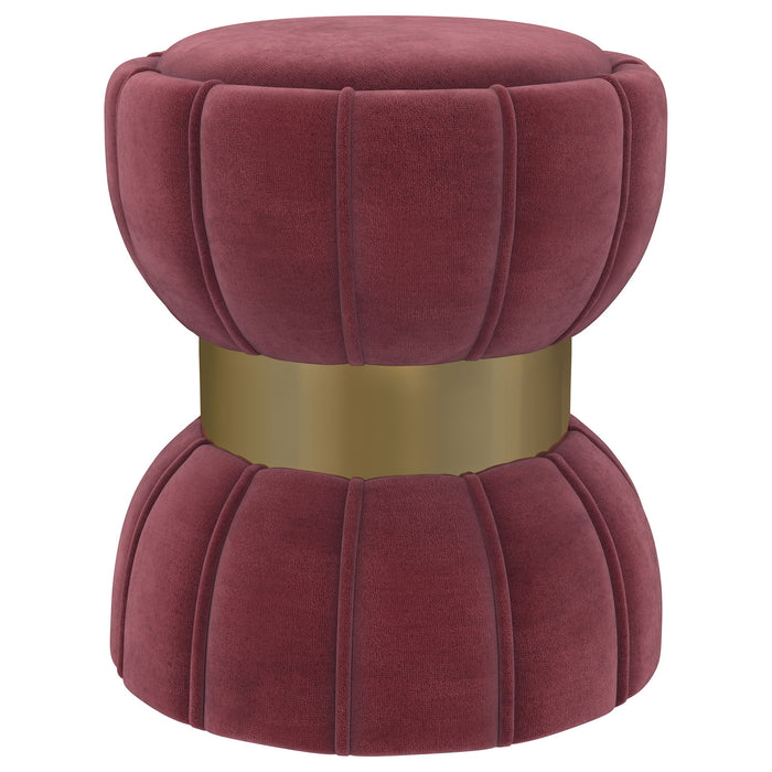 Sora - Round Upholstered Ottoman – Upholstered Ottomans by Coaster Fine Furniture at Furniture Wholesale Plus , Nashville furniture store
