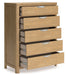 Rencott - Five Drawer Chest - Light Brown – Accent Chests by Ashley® at Furniture Wholesale Plus , Nashville furniture store