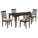 Gabriel - 5 Piece Rectangular 59" Dining Set - Cappuccino - Premium 5 Piece Dining Room Sets from Coaster Fine Furniture - Just $619! Shop now at Furniture Wholesale Plus  We are the best furniture store in Nashville, Hendersonville, Goodlettsville, Madison, Antioch, Mount Juliet, Lebanon, Gallatin, Springfield, Murfreesboro, Franklin, Brentwood