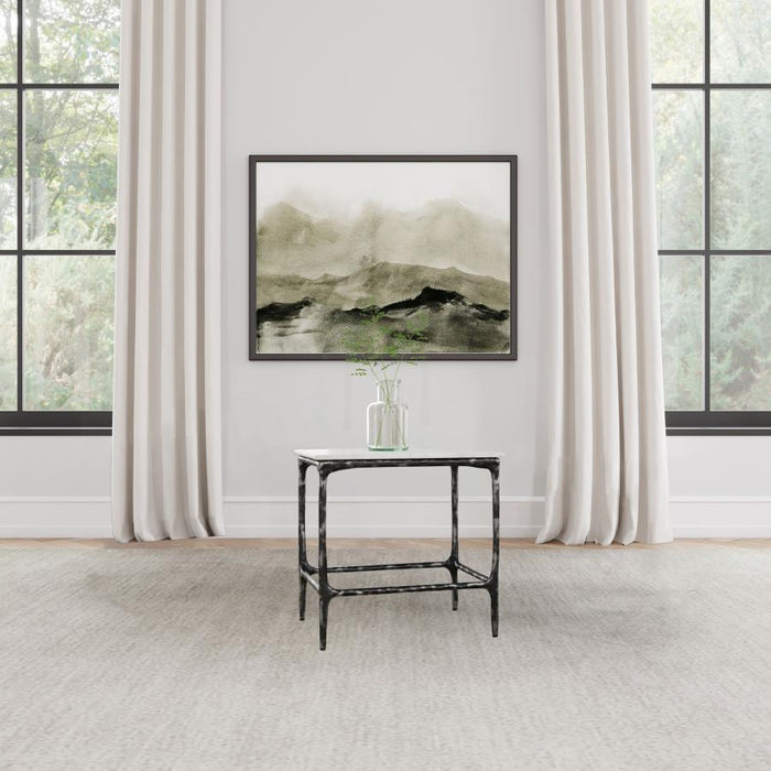 Ebby - Square Genuine Marble Top Metal End Table - White – End Tables by Coaster Fine Furniture at Furniture Wholesale Plus , Nashville furniture store