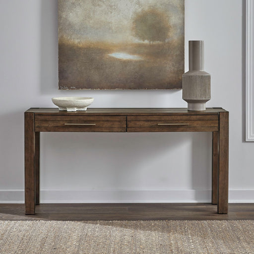 Broadmore - Console Table - Cobblestone Brown – Console Tables by Liberty Furniture at Furniture Wholesale Plus , Nashville furniture store