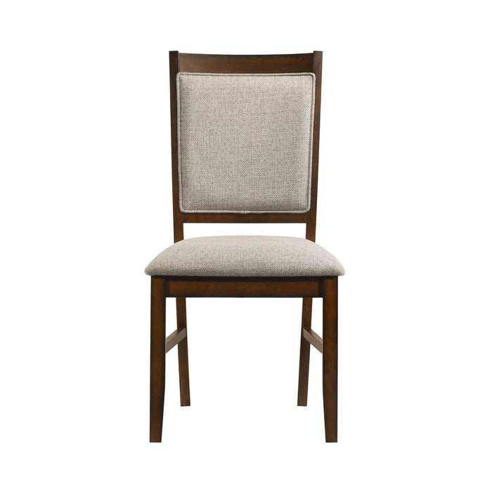 Portage - Dining Chair (Set of 2) - Brown / Beige – Chair Sets by Elements International at Furniture Wholesale Plus , Nashville furniture store