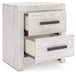 Cayboni - Two Drawer Night Stand - Whitewash – Accent Nightstands by Signature Design by Ashley® at Furniture Wholesale Plus , Nashville furniture store