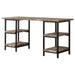 Kemper - 4-Shelf Writing Desk - Weathered Brown – Writing Desks by CoasterEveryday at Furniture Wholesale Plus , Nashville furniture store