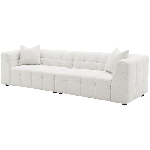 Everly - Boucle Upholstered Extra Long Sofa - White – Stationary Sofas by Coaster Fine Furniture at Furniture Wholesale Plus , Nashville furniture store