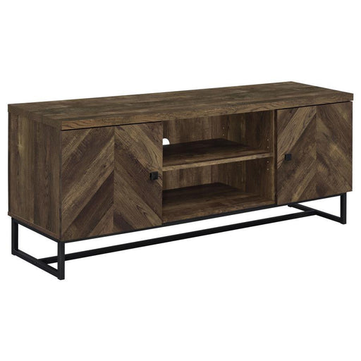 Myles - 2 Door Engineered Wood TV Stand - Rustic Oak - Premium TV Stands from CoasterEssence - Just $289! Shop now at Furniture Wholesale Plus  We are the best furniture store in Nashville, Hendersonville, Goodlettsville, Madison, Antioch, Mount Juliet, Lebanon, Gallatin, Springfield, Murfreesboro, Franklin, Brentwood