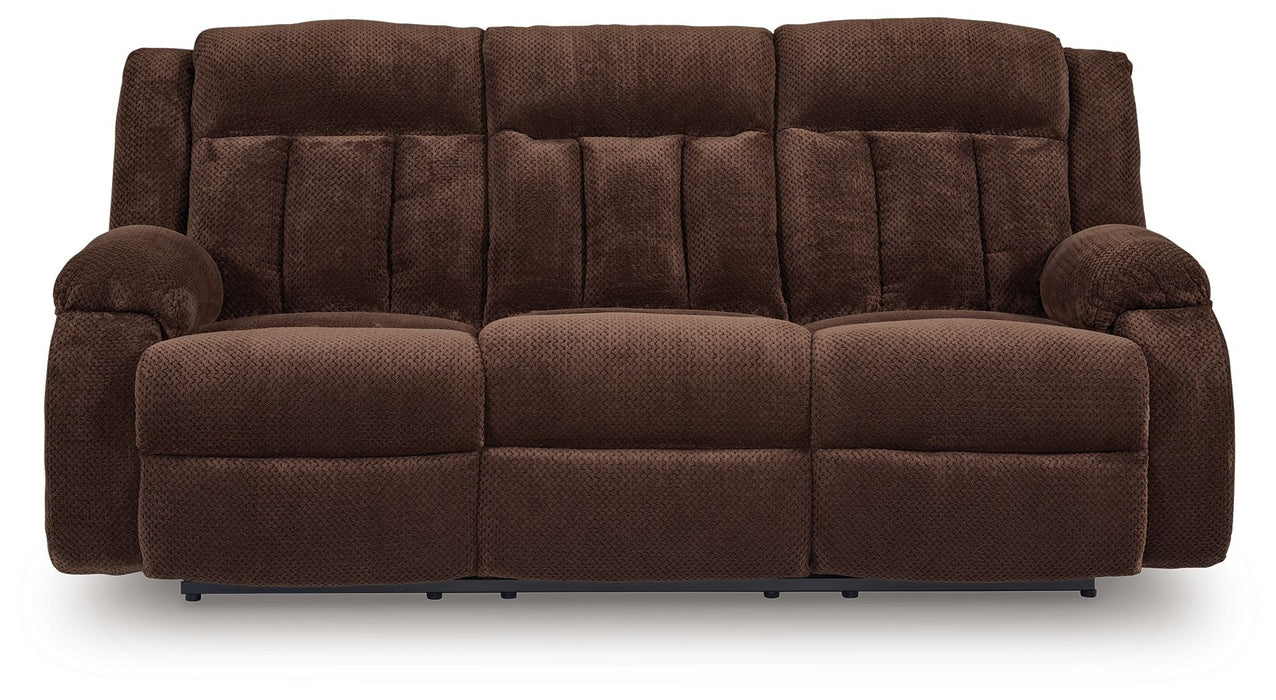 Free Wake - Reclining Power Sofa With Drop Down Table - Chocolate – Reclining Sofas by Signature Design by Ashley® at Furniture Wholesale Plus , Nashville furniture store