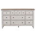 Heartland - 9 Drawer Dresser - Antique White / Tobacco Tops – Dressers by Liberty Furniture at Furniture Wholesale Plus , Nashville furniture store
