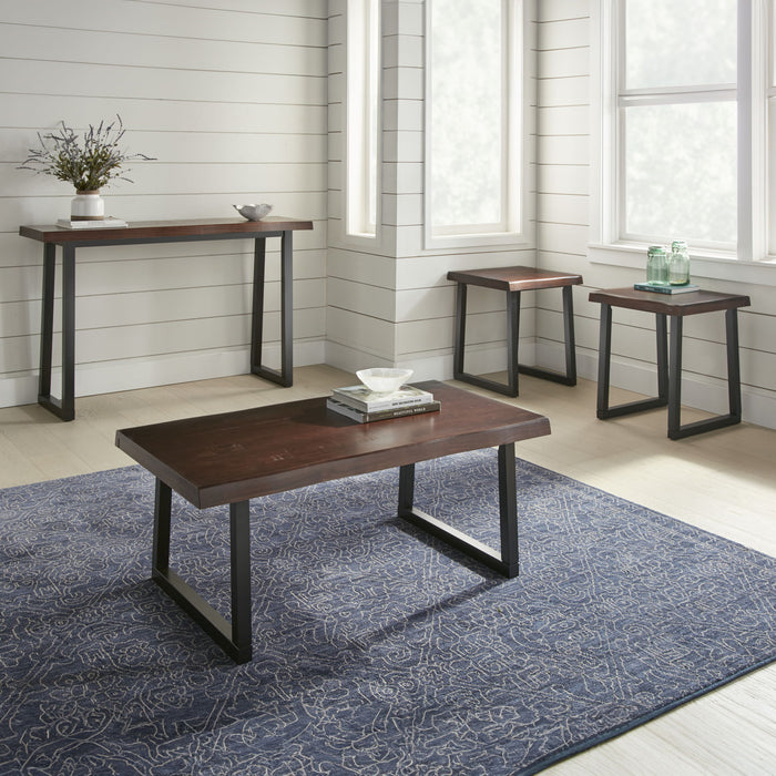 Jennings - Live Edge Cocktail - Brown – Cocktail Tables by Steve Silver Furniture at Furniture Wholesale Plus , Nashville furniture store