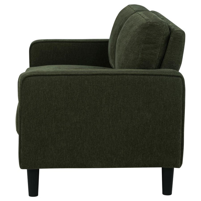 Ruth - Upholstered Track Arm Loveseat – Stationary Loveseats by Coaster Fine Furniture at Furniture Wholesale Plus , Nashville furniture store