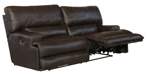Wembley - Italian Leather Match Lay Flat Reclining Sofa - Chocolate – Reclining Sofas by Catnapper at Furniture Wholesale Plus , Nashville furniture store
