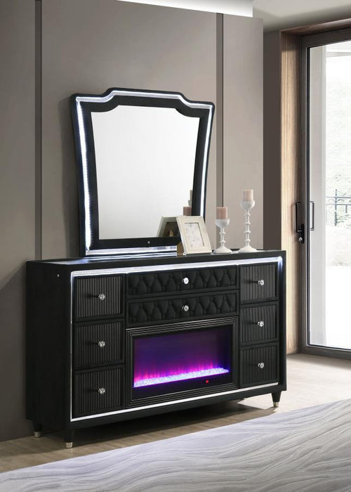 Lorient - 8-Drawer LED Bedroom Flame Box Dresser – Dressers by Coaster Fine Furniture at Furniture Wholesale Plus , Nashville furniture store