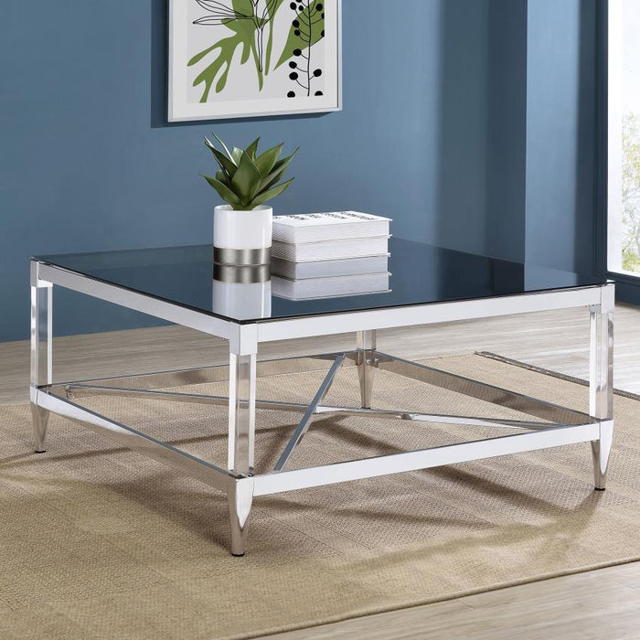 Lindley - Square Tempered Mirror Acrylic Table – End Tables by Coaster Fine Furniture at Furniture Wholesale Plus , Nashville furniture store