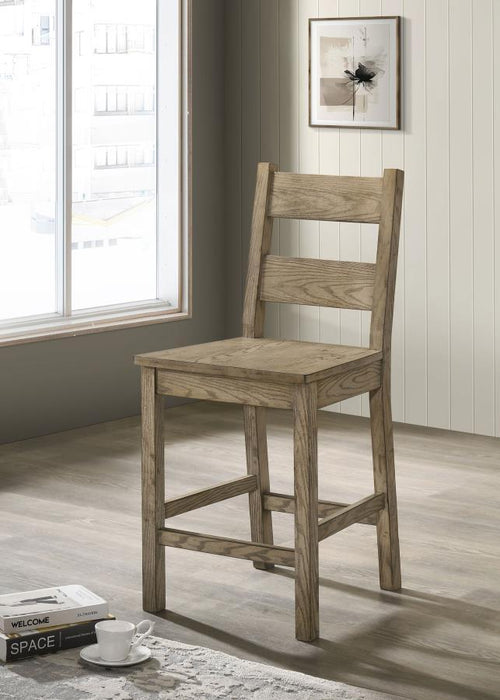 Cardova - Counter Height Dining Chair (Set of 2) - Vineyard Oak – Chair Sets by Coaster Fine Furniture at Furniture Wholesale Plus , Nashville furniture store