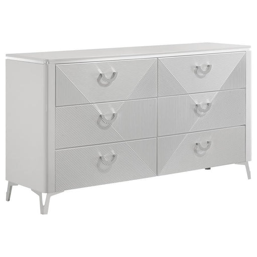 Cassia - 6-Drawer Bedroom Dresser Cabinet – Dressers by Coaster Fine Furniture at Furniture Wholesale Plus , Nashville furniture store