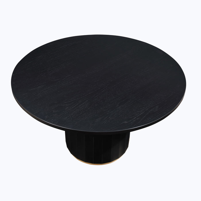 Magnolia - Round Table - Black / Gold – Dining Tables by Steve Silver Furniture at Furniture Wholesale Plus , Nashville furniture store