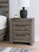 Graystorm - Two Drawer Night Stand - Brown Gray – Nightstands w/ Charging Stations by Signature Design by Ashley® at Furniture Wholesale Plus , Nashville furniture store