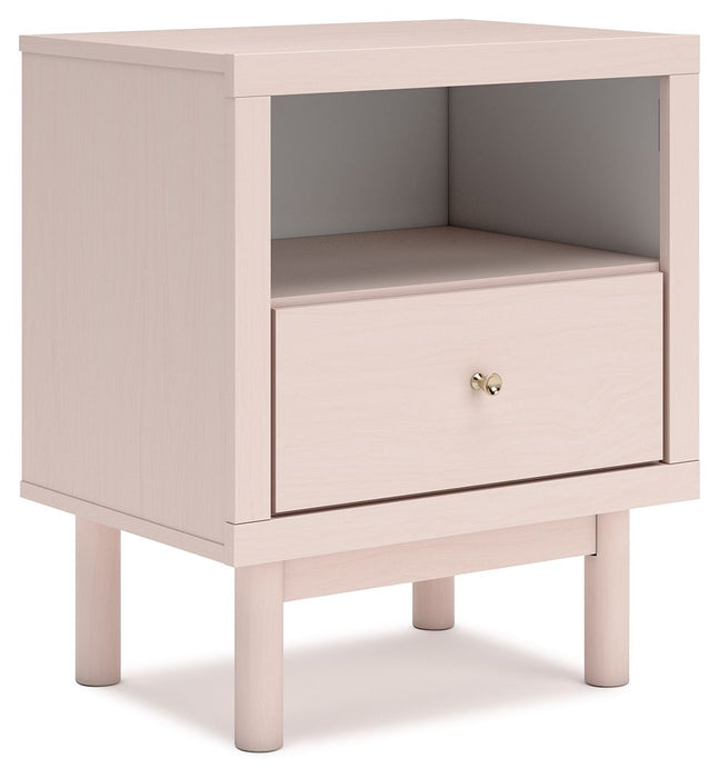 Wistenpine - One Drawer Night Stand - Blush – Nightstands by Signature Design by Ashley® at Furniture Wholesale Plus , Nashville furniture store